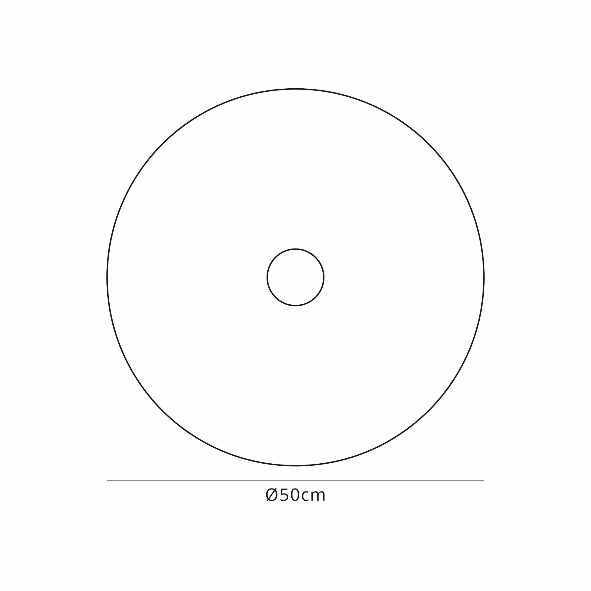 Universal 50cm Frosted Acrylic Diffuser Black Centre D0784  Deco Universal